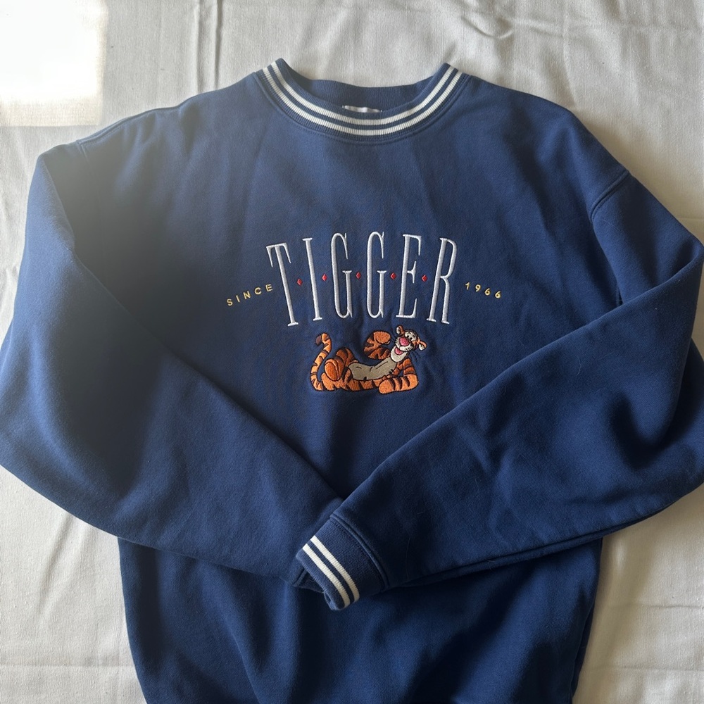 Disney Blue Crewneck Sweater with Tigger Design